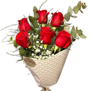 Ramo con 6 rosas "Love