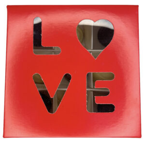 Caja Love x 9 bombones  (solo para envio con Flores, Plantas o Desayunos)