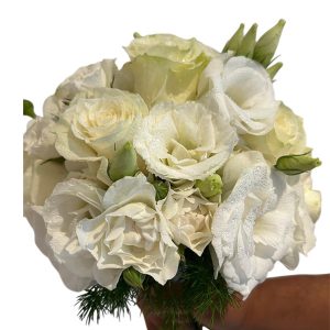 Ramo de Novia con Lisianthus y Rosas