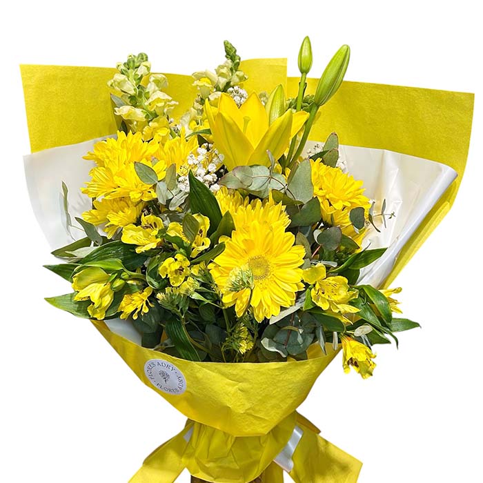 Ramo amarillo mediano (en Primavera, variedades según disponibilidad)